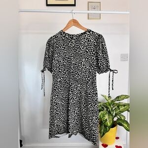 ASOS Black and White Patterned Mini Dress